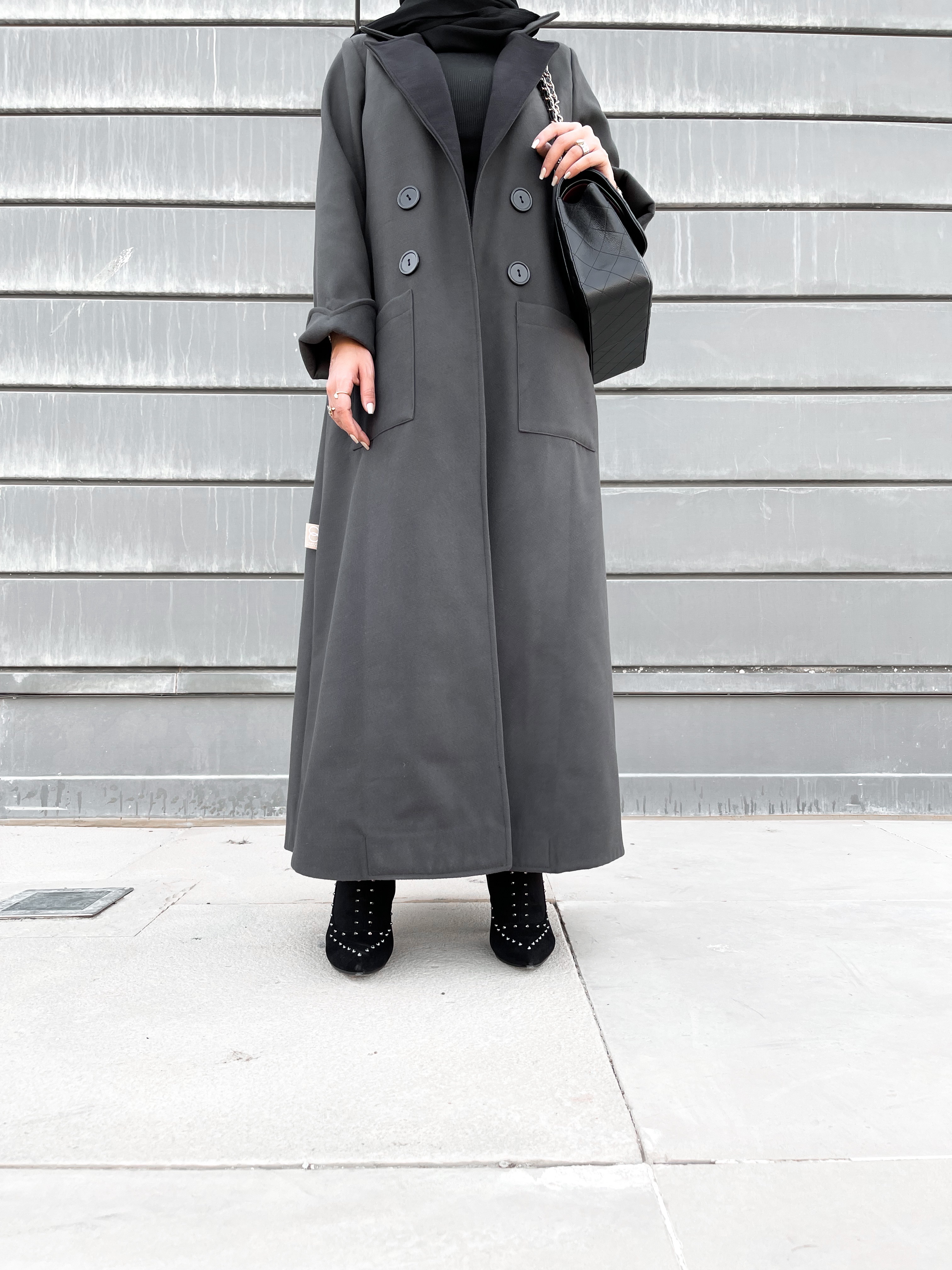 Winter Abaya Grey OA 18 – oaabaya.com